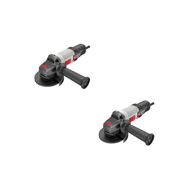 2-Pack PORTER-CABLE 4-1/2: 6 Amp Corded Small Angle Grinders