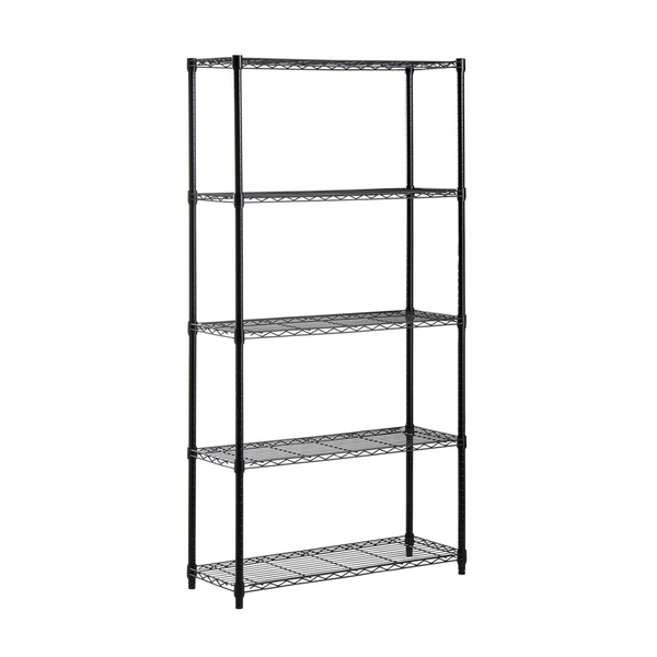 Honey-Can-Do Storage Shelving, 5-Tier, Black