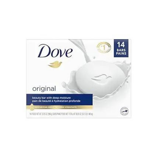 Dove Beauty Bars With 1/4 Moisturizing Cream (14 Bars)