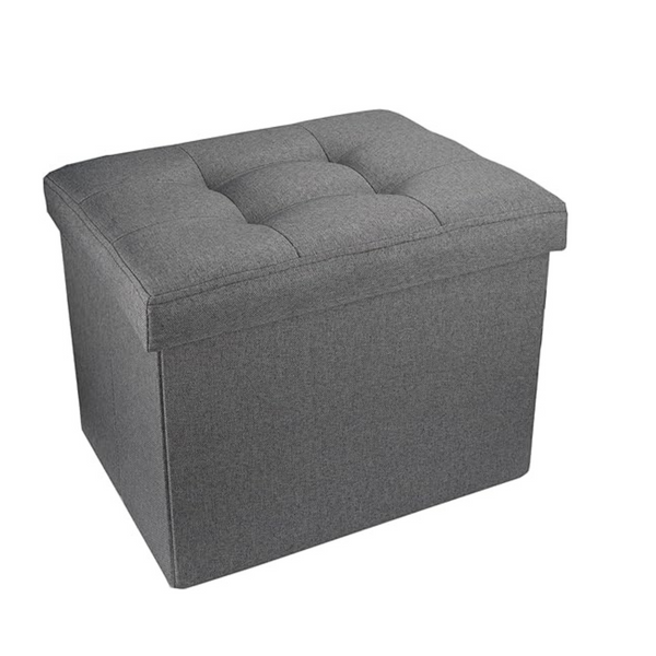 Cubo rectangular plegable de almacenamiento otomano