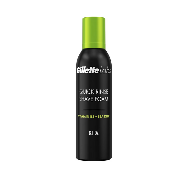 Espuma de afeitar ligera de enjuague rápido para hombres Gillette Labs de 8.1 onzas