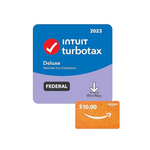 TurboTax Deluxe Federal 2023 + Tarjeta de regalo de Amazon de $10 (Descarga digital) 