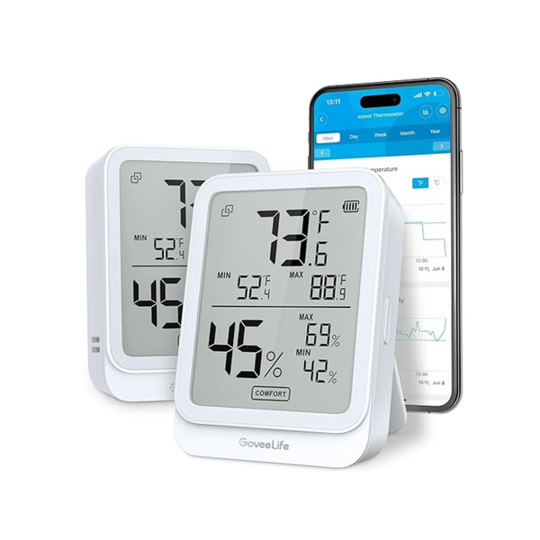 Govee Life Hygrometer Thermometer H5104, Bluetooth Room Temperature Monitor  Wit