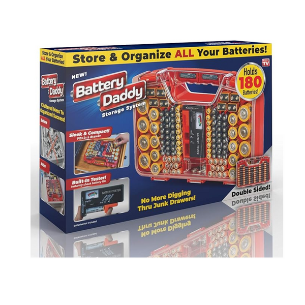 Estuche de almacenamiento organizador de baterías Ontel Battery Daddy