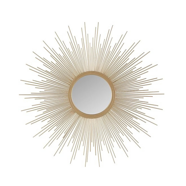 Madison Park Wall Décor Fiore Metal Sunburst Mirror (29.5″ Diameter)