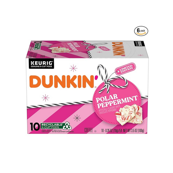 6-Pack Dunkin Polar Peppermint Flavored Coffee