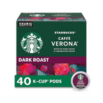 40 cápsulas de café Starbucks Caffe Verona K-Cup (tostado oscuro)