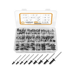 450-Pc VIGRUE Aluminum Rivet Assortment Kit (9 Sizes Blind Rivets)