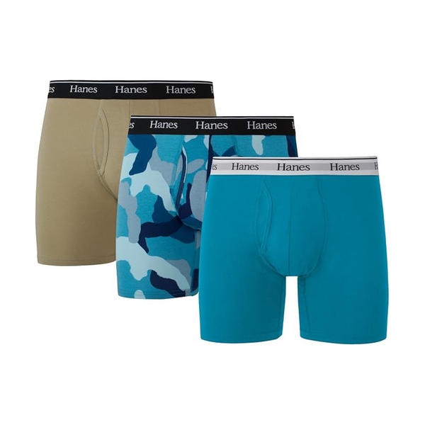 Paquete de 3 calzoncillos tipo bóxer de algodón para hombre Hanes Originals