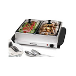 Elite Gourmet Dual Tray Buffet Server