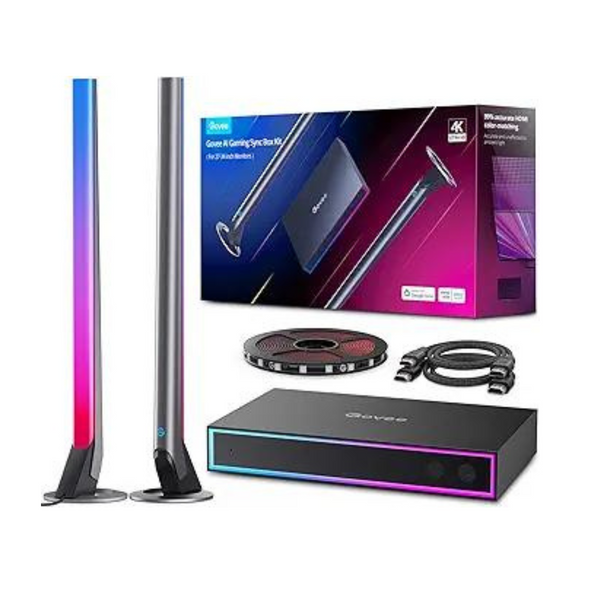 Kit de caja de sincronización para juegos Govee AI: paquete de 2 barras de luz con tira de luz LED (para monitores de 27 a 34")