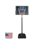 Aro de baloncesto portátil para todo clima, altura ajustable de por vida, 48" (negro)