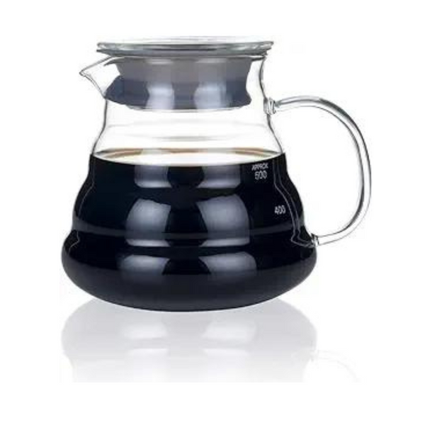 Blue Crew Clear Glass Range Coffee Server For Pour Over Tea & Coffee Maker