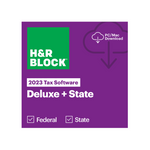 H&R Block 2023 Deluxe + State Software (PC/Mac Digital Download)