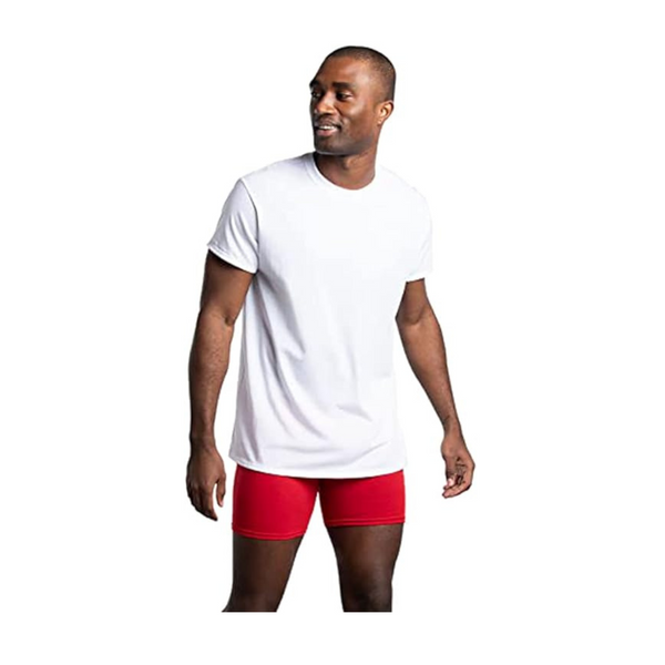 Paquete de 8 camisetas blancas de mezcla de algodón de Fruit of the Loom en talla mediana