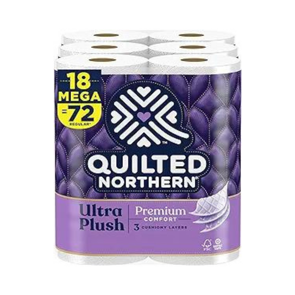 Mega rollos de papel higiénico acolchado Northern Ultra Plush de 36 unidades