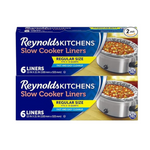 Reynolds Kitchens Forros para olla de cocción lenta, regulares (para 3-8 cuartos), 6 unidades (paquete de 2), 12 en total
