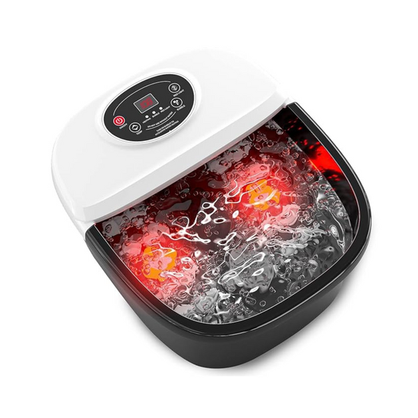 Spa de baño de pies calentado con rodillo de masaje ergonómico