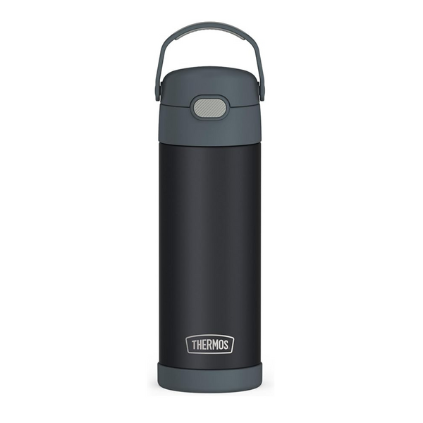16oz Thermos FUNtainer Stainless Steel Vacuum Insulated Water Bottle (Charcoal)