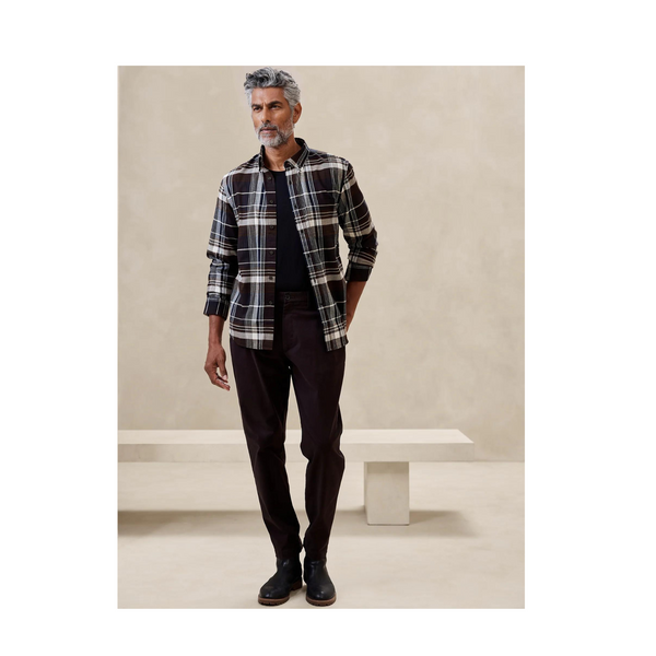 Banana Republic Camisa de franela ligera y delgada para hombre (varios)