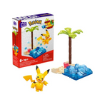 79-Pc Mega Construx Pokémon Pikachu's Beach Splash Building Set