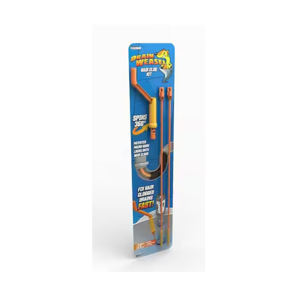 3Piece FlexiSnake Drain Weasel Hair Clog Tool Kit PzDeals
