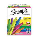 Resaltadores Sharpie Tank, punta cincel, colores surtidos, 36 unidades