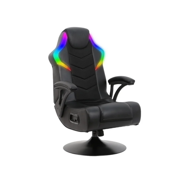 X Rocker Nemesis RGB Audio Pedestal Gaming Chair, Black Mesh