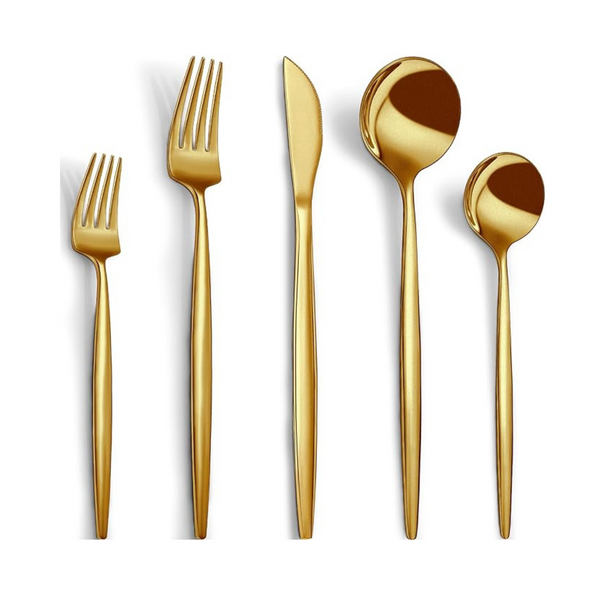 40-Piece Gold Stainless Steel Silverware Set, Service for 8