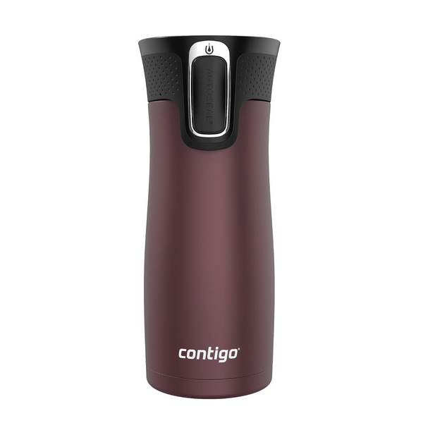 Taza de viaje de 16 oz con aislamiento al vacío de acero inoxidable West Loop de Contigo