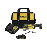 Herramienta oscilante de 3 velocidades sin escobillas DeWALT 20V MAX XR + batería de 1,5 Ah y cargador