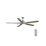 Ventilador de techo con aspas de madera para interior/exterior Hampton Bay Danetree de 72" con control remoto