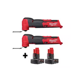 2x M12 FUEL Cordless Oscillating Multi-Tools + 2x 3.0Ah Batteries