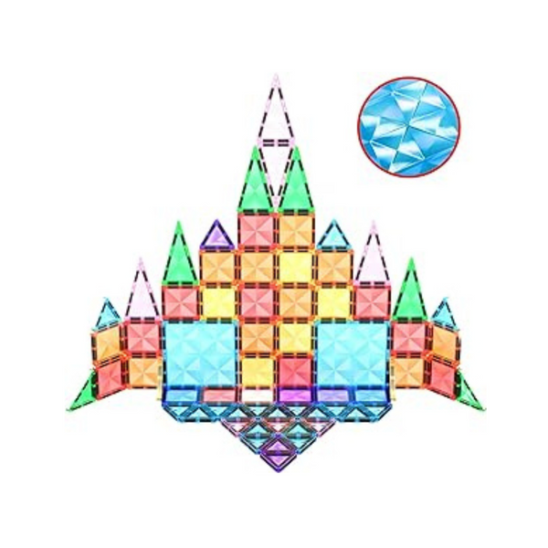 PicassoTiles 80 Pcs MINI Magnetic Tiles