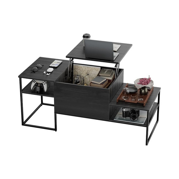 Lift Top Coffee Table Coffee Table with Hidden Compartment and Storage Shelf