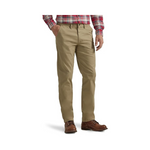 Lee Men's Flat Front Chino with Motion Flex Waistband Pant (Khaki or Black)