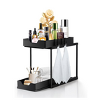 2-Tier Under Sink Organizer Storage, Double Sliding Under Cabinet Basket Organizer