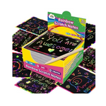 Zmlm Rainbow Scratch Mini Art Notes - 125 Magic Scratch Paper Note Cards