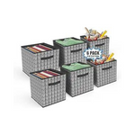 Set of 6 Fabric Cube Storage Organizer Bins