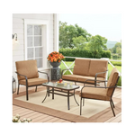 Mainstays Stanton 4-Piece Outdoor Patio Furniture Conversation Set