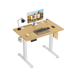 Escritorio eléctrico de pie con altura ajustable Sweetcrispy de 40" x 24" (roble)