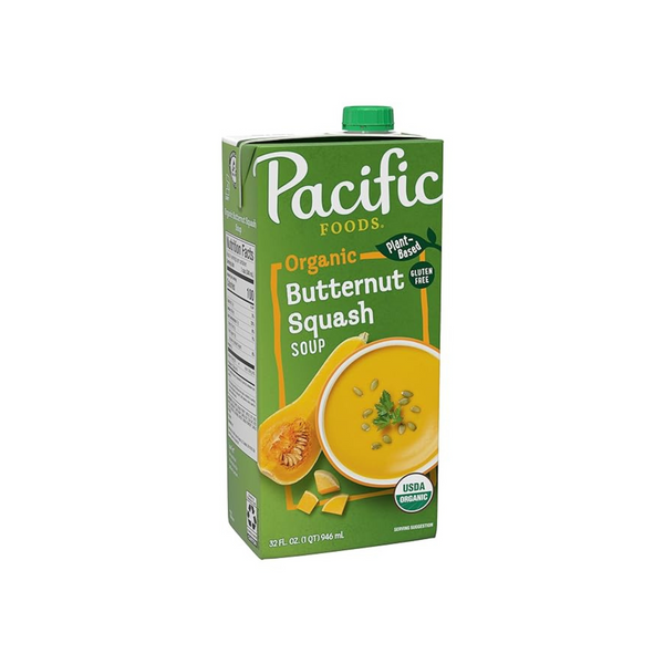 Sopas Pacific Foods de 32 onzas (tomate, albahaca, calabaza, pimiento rojo y tomate) 