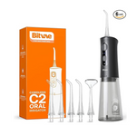 Irrigador bucal inalámbrico Bitvae 300-ML C2 Irrigador de agua portátil (negro)