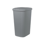 Bote de basura con tapa táctil de 13,3 galones (gris)