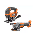 RIDGID 18V Cordless 2-Tool Combo Kit w/ Jig Saw & 4-1/2" Grinder (Tools Only)