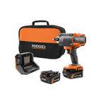 Kit de llave de impacto Ridgid de 1/2" y 4 modos, sin escobillas, de 18 V, con 2 baterías de 4 Ah y cargador