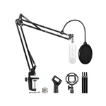 Luling Arts Suspension Boom Arm Microphone Stand w/ Pop Filter