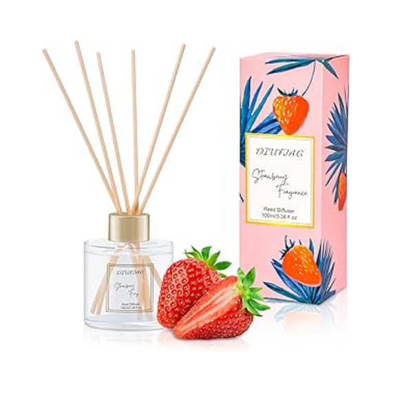100ml Scent Diffuser with 6 Fiber Sticks Strawberry