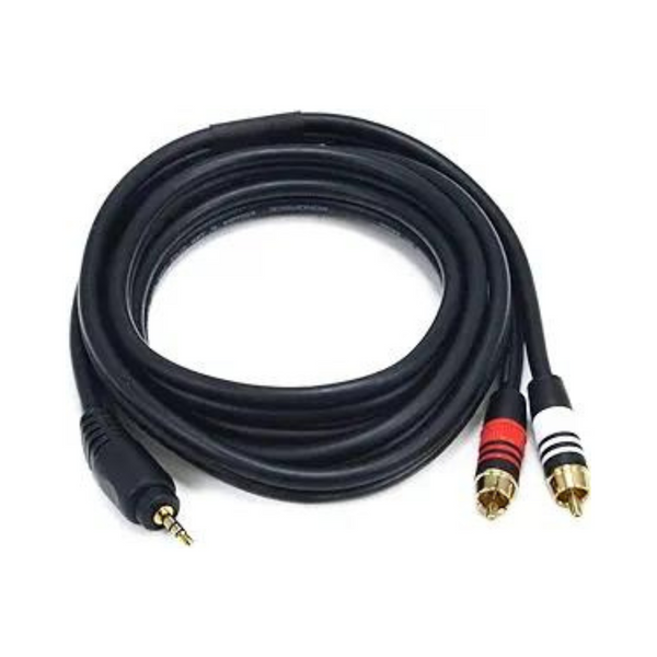 6' Monoprice Premium 3.5mm Stereo Male to 2RCA Male 22AWG Cable (Gold Plated)