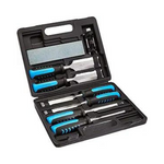 8-Pc Amazon Basics Wood Carving Chisel Set w/ Honing Guide, Sharpening Stone & Case